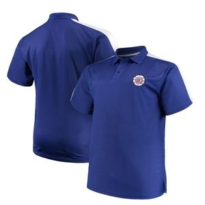 Majestic LA Clippers Royal White Big & Tall Birdseye Polo Size Large Tall NWT.